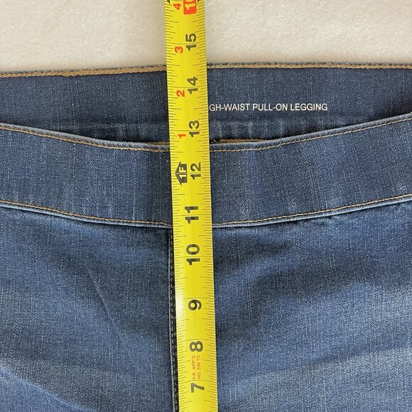 NY&C Women's Pull-on Blue Denim Leggings Pants Size XXL High Waist Stretch  NWT - Picture 11 of 13